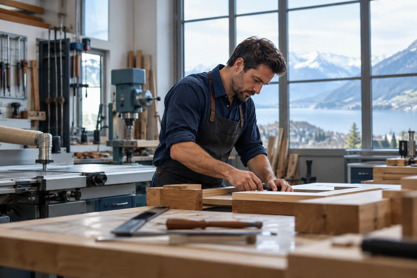 Equipment in a professional workshop