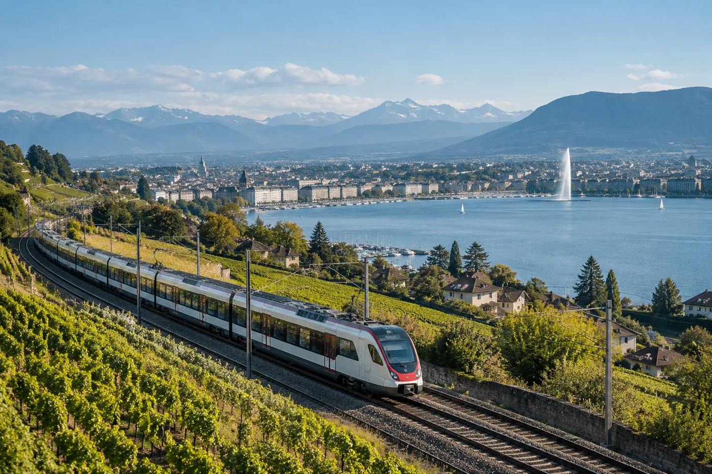 Trajet frontalier en direction de Genève
