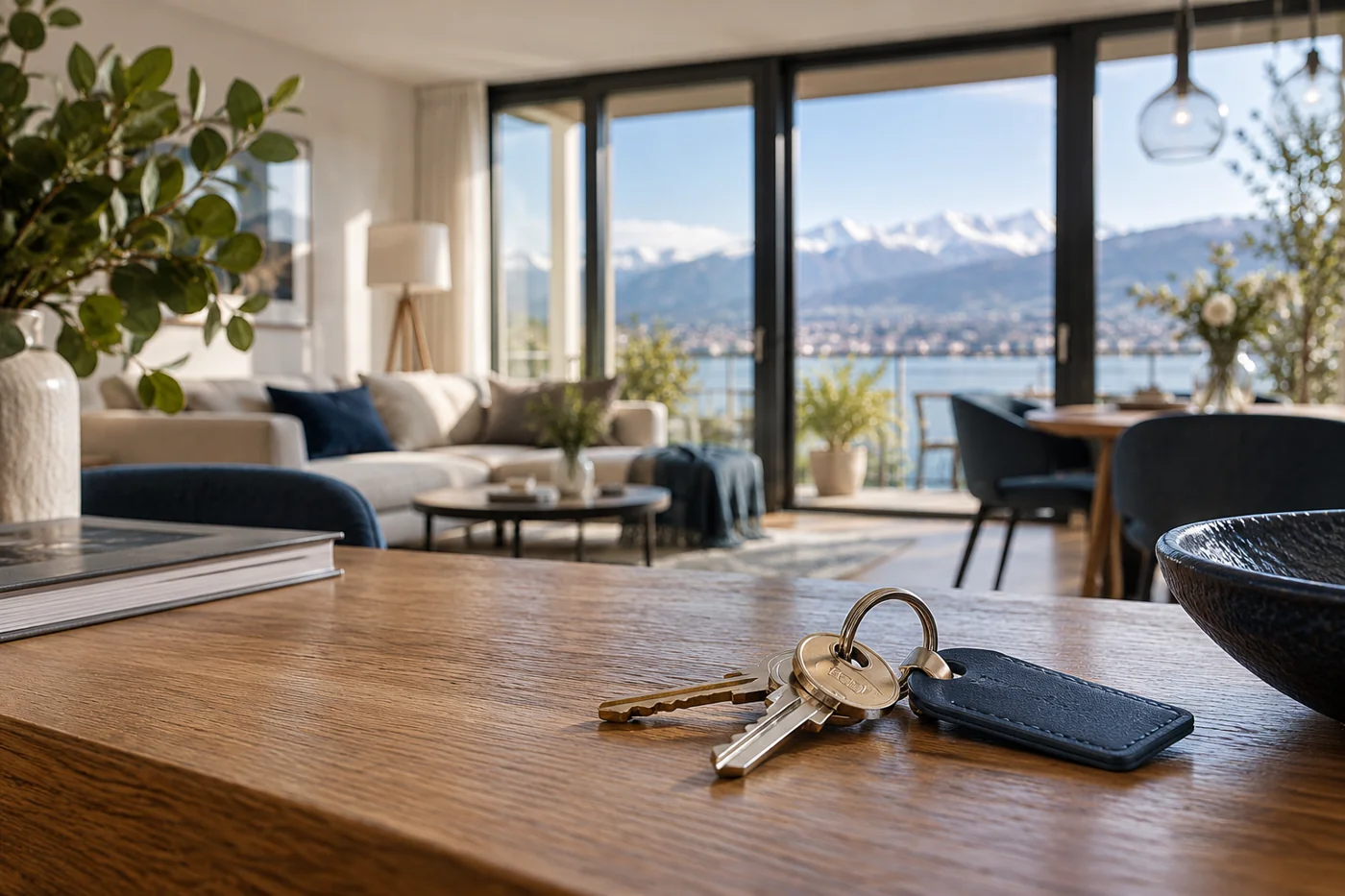 Clés de maison dans un appartement élégant