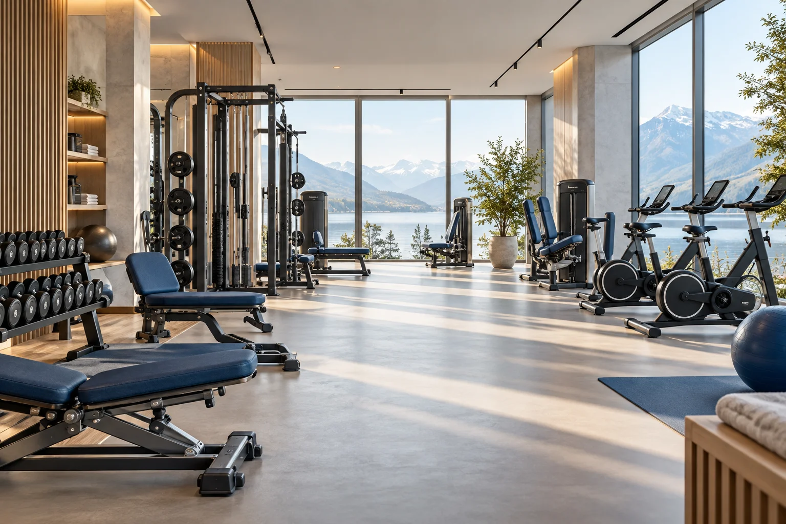 Illustration d’une salle de fitness moderne